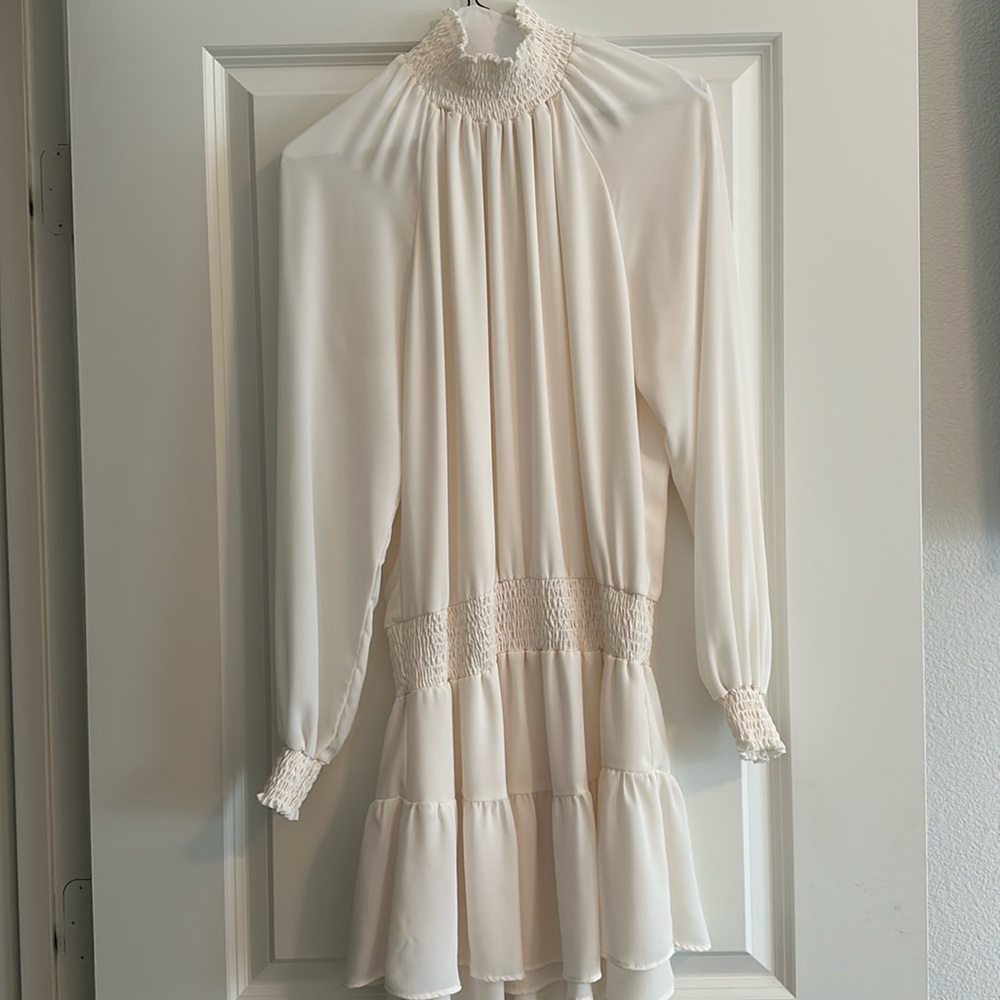 Krisa Smocked Turtleneck Dress. XS. Perfect for brides! From Revolve
